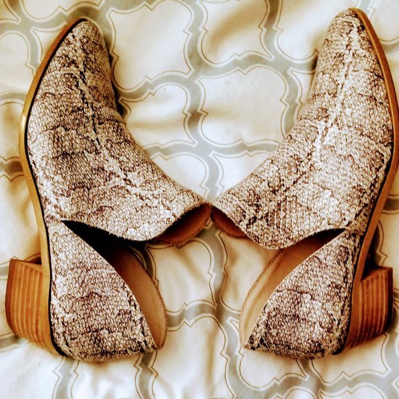 Sole Society Jaznae Bootie Natural Leather Size 8 .5 - Picture 4 of 5